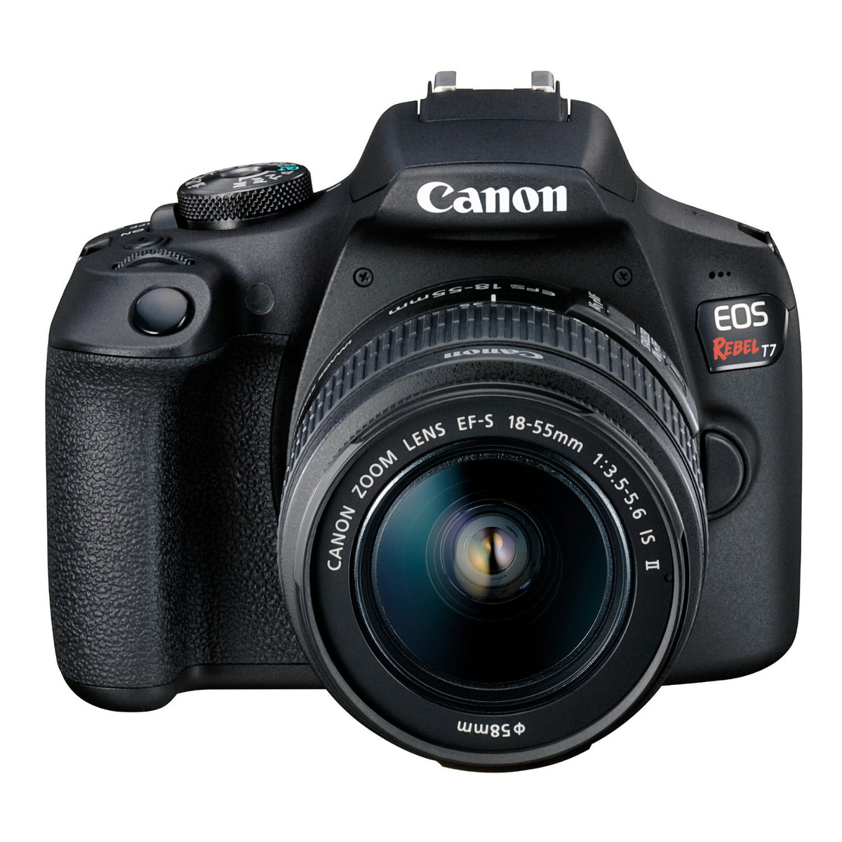 Canon EOS Rebel T7 DSLR Camera and EF-S 18-55mm IS II Lens Bundle (3 Items)