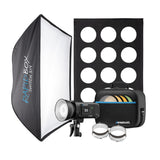 Westcott FJ400 400WS Black Strobe with Rectangular Softbox, System Mods, and Switch Insert Bundle