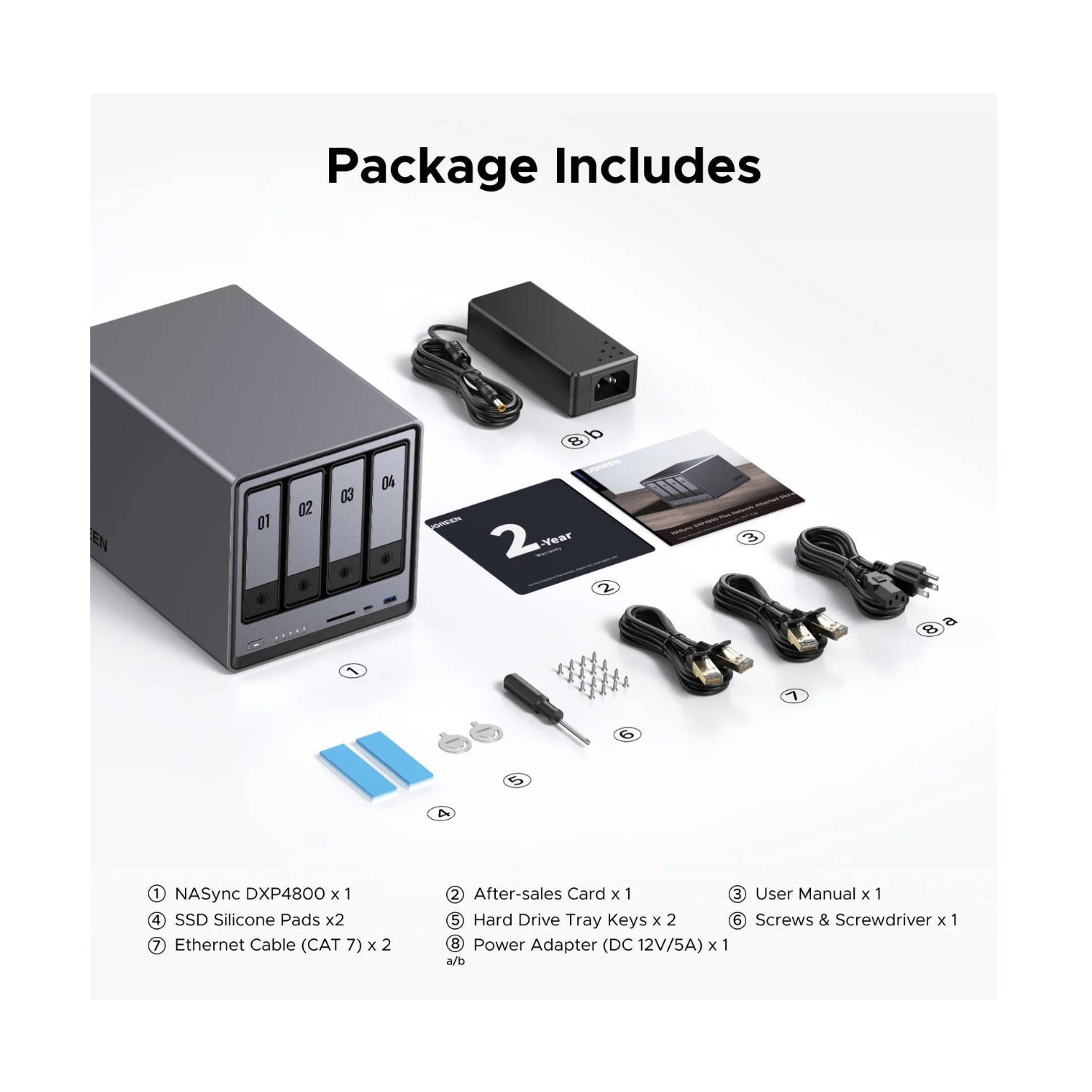 UGreen NASync DXP4800 4-Bay NAS Enclosure – Focus Camera