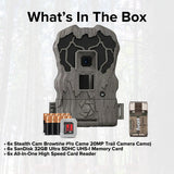 Stealth Cam Browtine 20MP Trail/Game Camera with 720P HD Video, 0.8s Trigger Speed - Camo (6 Pack)