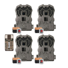 Stealth Cam Browtine 20MP Trail/Game Camera with 720P HD Video, 0.8s Trigger Speed - Camo (4 Pack)
