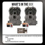 Stealth Cam Browtine 20MP Trail/Game Camera with 720P HD Video, 0.8s Trigger Speed - Camo (2 Pack)