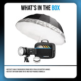 Westcott FJ400 400Ws Strobe with AC and DC Lithium Polymer Battery with Diffusion Fabric Bundle