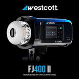 Westcott FJ400 400Ws Strobe with Rapid Box Switch Strip Softbox (1x2'), FlexiGels, and Accessory Kit