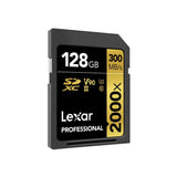 Lexar Professional 128GB SDXC Memory Card (2-Pack) Bundle with Card Reader