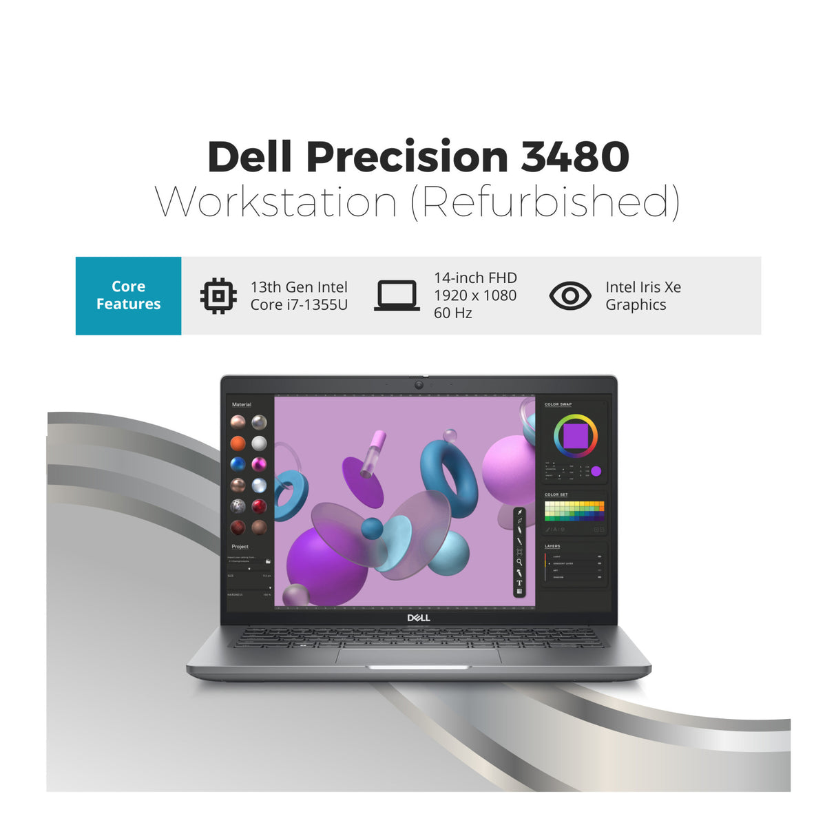 Dell Precision 3480 14-inch FHD Intel Core i7-1355U 16GB RAM 512GB SSD