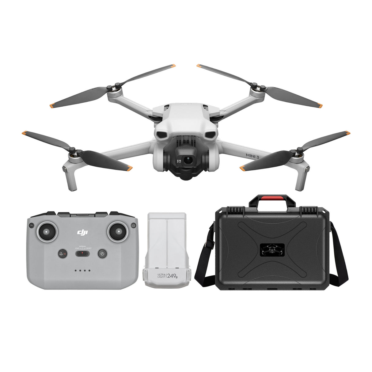 DJI Mini 3 Camera Drone with RC-N1 Remote Controller with Hard Case Bundle