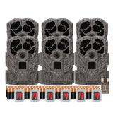 Stealth Cam Browtine 18MP Digital Trail Camera Combo with Focus High Speed Card Reader (6 Pack)
