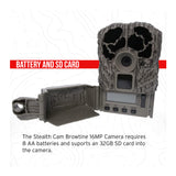 Stealth Cam Browtine Trail Camera Bundle with 32GB Memory Card and Card Reader (4-Pack, 9 Items)
