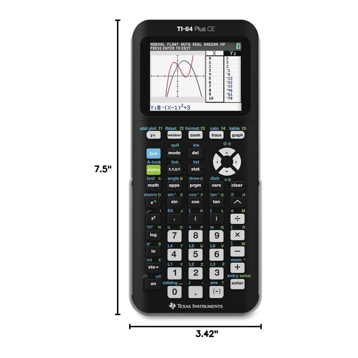 Texas Instruments TI-84 Plus CE Graphing Calculator (Black)