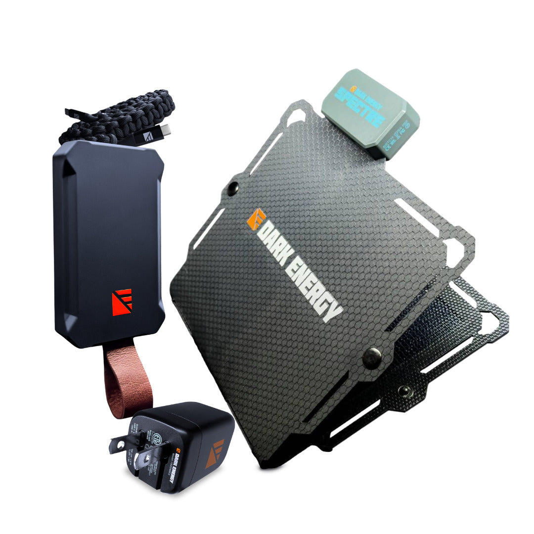 Dark Energy Poseidon Nano 3000mAh Charger with Solar Panel and Accessories