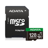 ADATA SPEED PLUS 128GB microSDXC UHS-I U3 Class 10 A2 V30 Temperature-Proof Memory Card