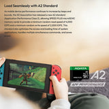 ADATA SPEED PLUS 128GB microSDXC UHS-I U3 Class 10 A2 V30 Temperature-Proof Memory Card