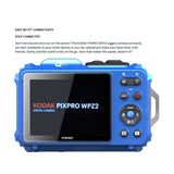 Kodak PIXPRO WPZ2 Waterproof 16MP Digital Camera (Blue) Bundle