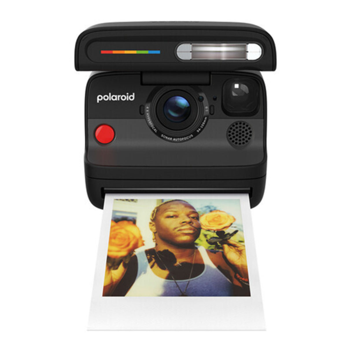 Polaroid Flip Instant Camera with Sonar Autofocus and Retro Design (Black)