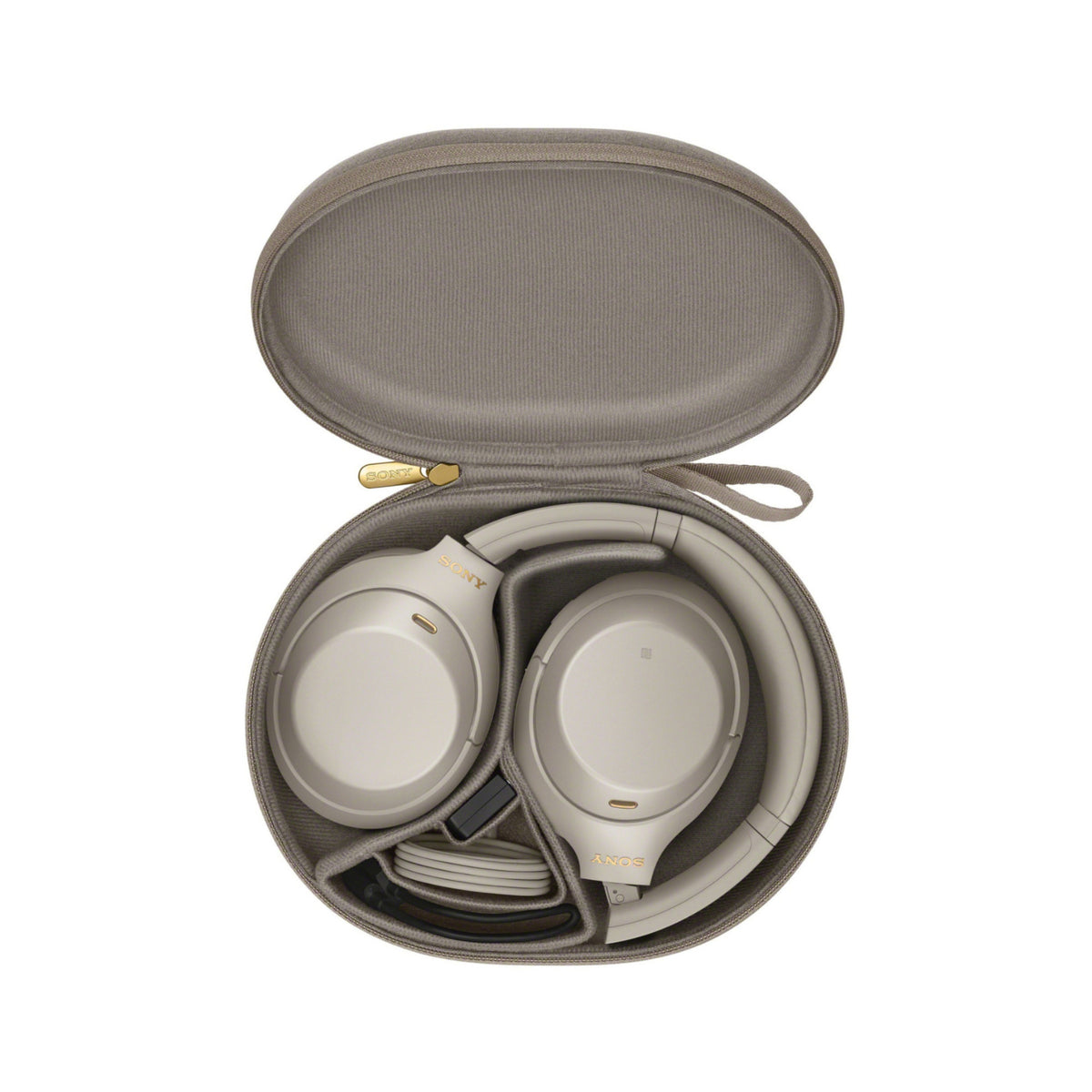 Sony WH-1000XM4 Wireless Headphones (Silver) with Oclip Clamp-On Light Bundle