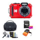 Kodak Pixpro WPZ2 Waterproof Shockproof 16MP 4x 2.7-Inch LCD Camera (Red) Bundle