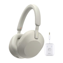 Sony WH-1000XM5 Wireless Noise Canceling Over-Ear Headphones (Silver) Bundle