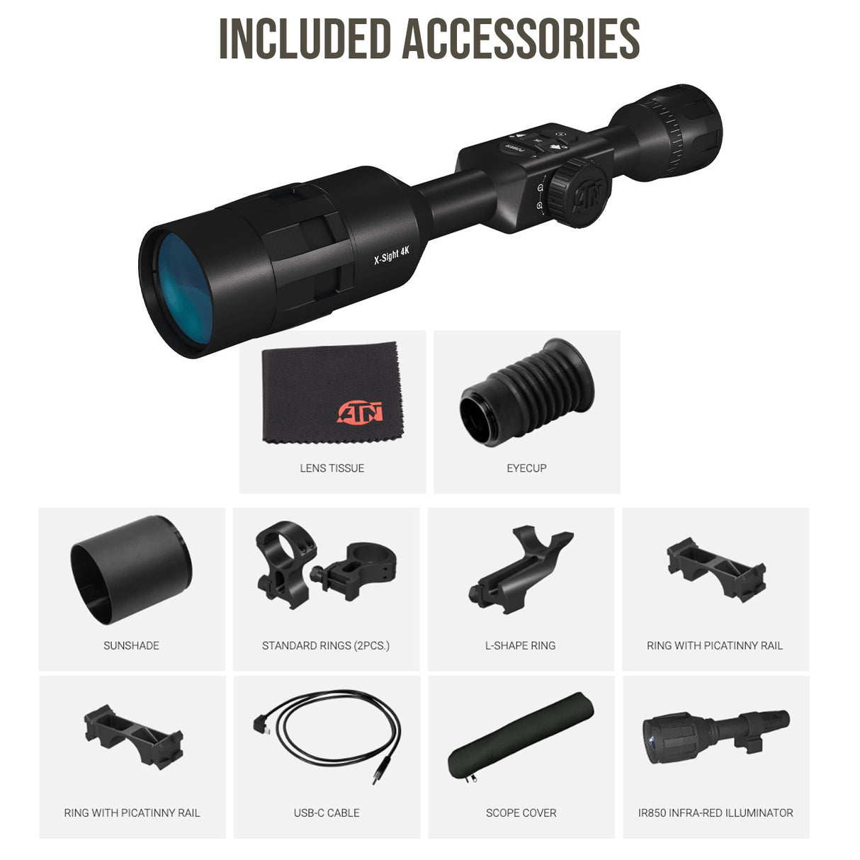 ATN X-Sight-4k Pro 5-20x Smart Day/Night Hunting Riflescope with Full HDVid