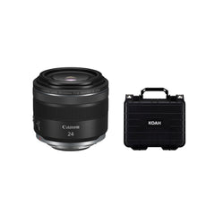 Canon RF 24mm f/1.8 Macro IS STM Lens with Weatherproof Hard Case Bundle