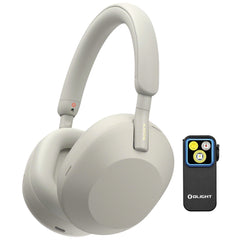 Sony WH-1000XM5 Wireless Noise Canceling Over-Ear Headphones Bundle (Silver)