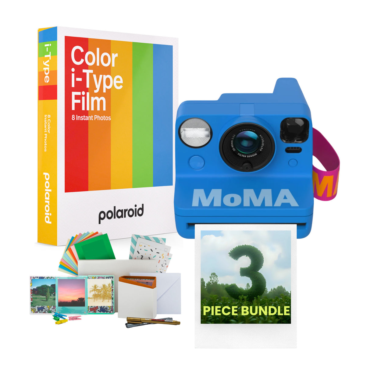 Polaroid Now Gen 3 MoMA with Autofocus, Self-Timer, Film and Accessories Bundle