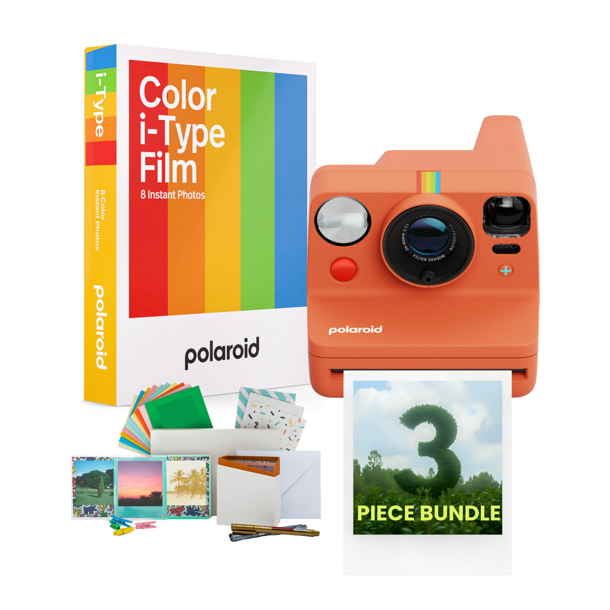 Polaroid Now Plus Generation 3 Coral Instant Camera with Color Film and Film Kit