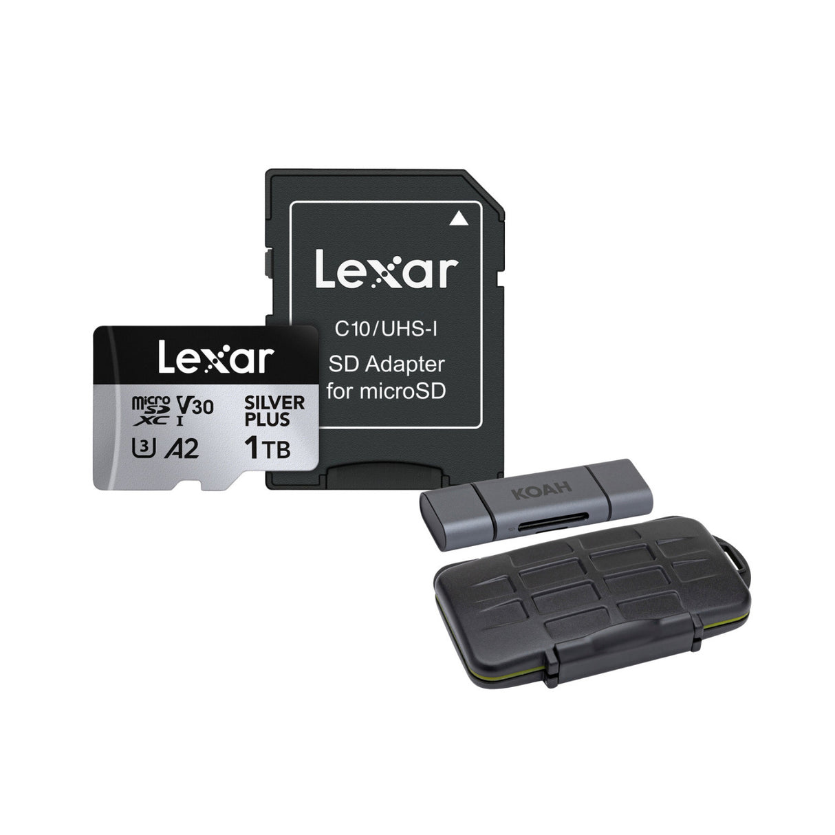 Lexar 1TB Professional SILVER PLUS UHS-I microSDXC Memory Card with Card Reader