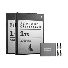 Angelbird AV PRO SE High-Speed Memory Card (2-Pack) Bundle with Reader (3 Items)