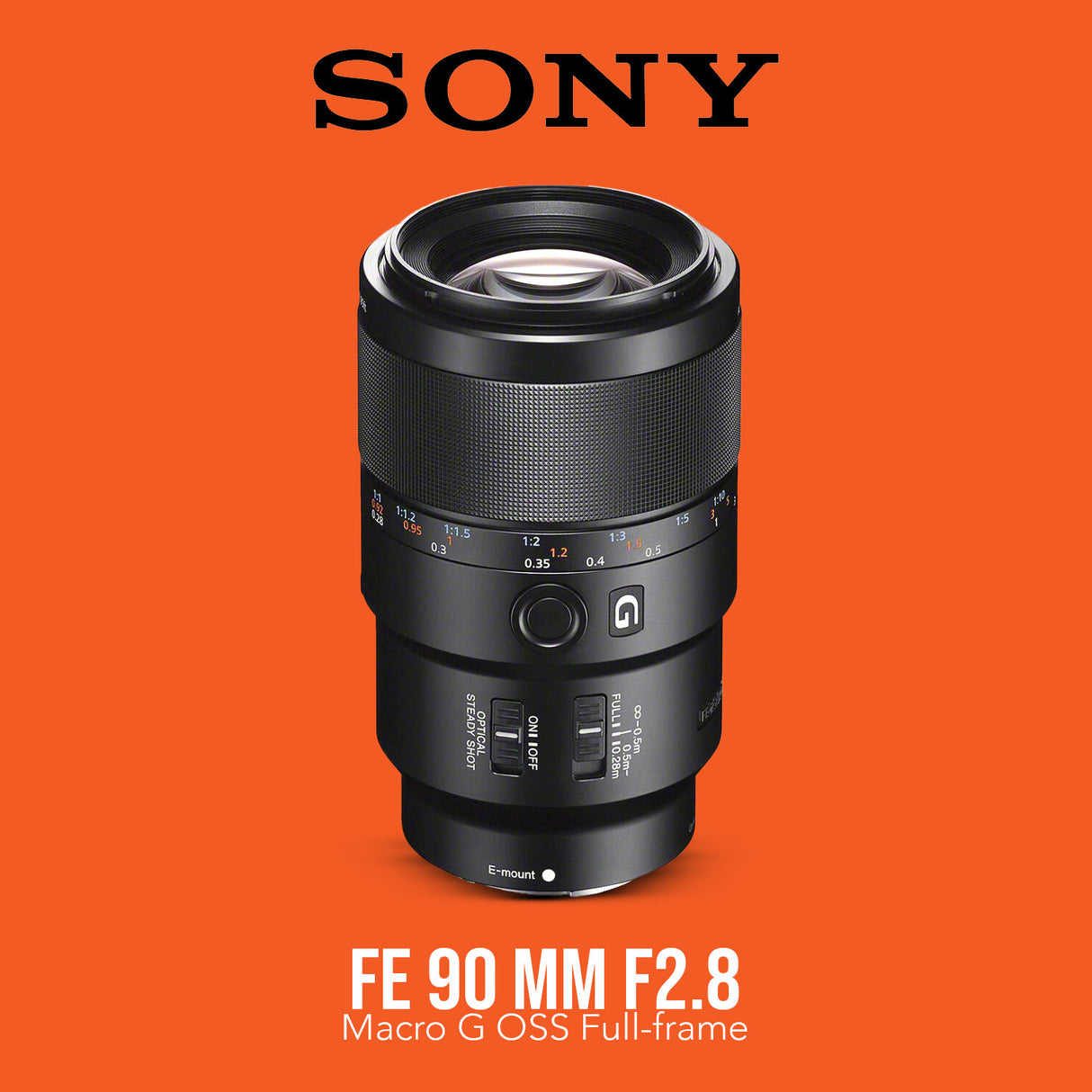Sony FE 90mm f/2.8 Macro G OSS E-Mount Macro Lens Bundle with Hard Case