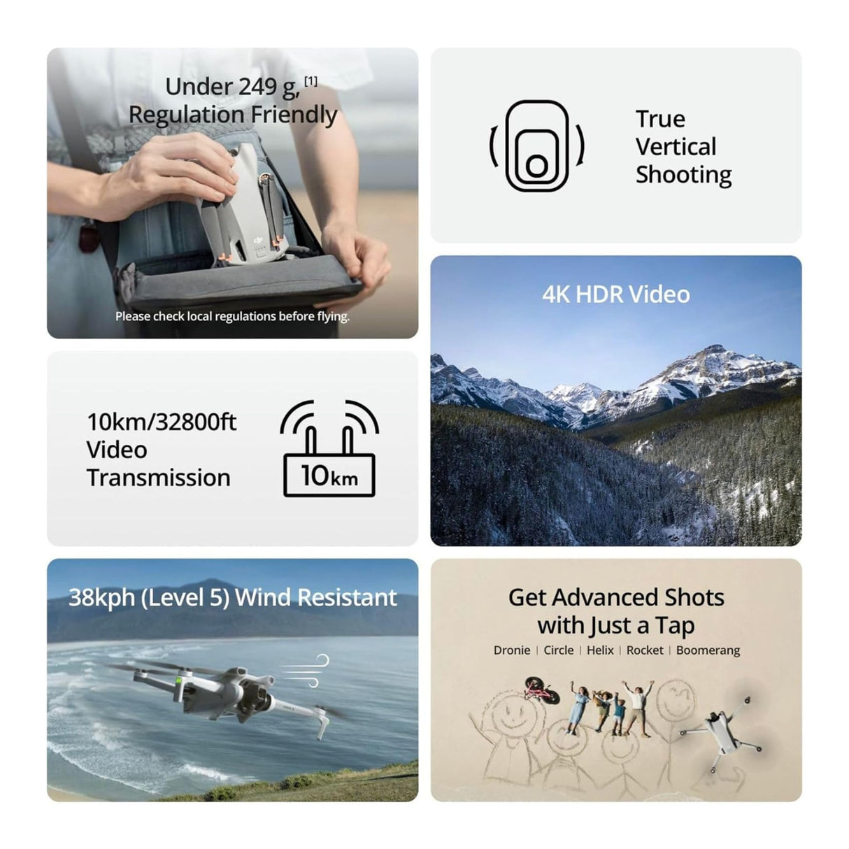 DJI Mini 3 Camera Drone with DJI RC Remote Controller with Carrying Case Bundle