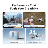 DJI Flip Mini Camera Drone with DJI RC-N3 Controller Bundle (3 Items)