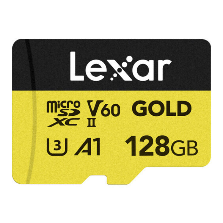 Lexar Professional 128GB GOLD microSDXC UHS-II Memory Card