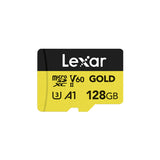 Lexar Professional 128GB GOLD microSDXC UHS-II Memory Card