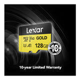 Lexar Professional 128GB GOLD microSDXC UHS-II Memory Card