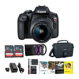Canon EOS Rebel T7 DSLR Camera with EF-S 18-55mm IS II Lens Kit, 64 GB and Spare Battery Bundle