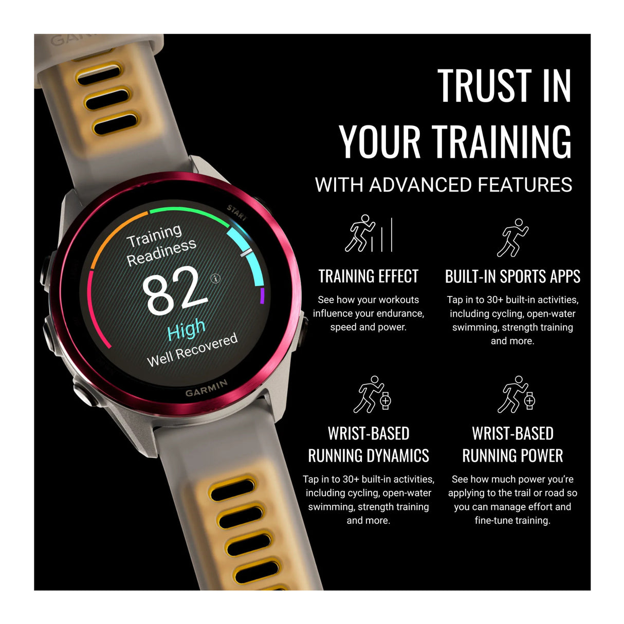 Garmin Forerunner 570 - 42mm Raspberry Aluminum Bundle with Clip-On Flashlight