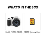 Kodak PIXPRO AZ405 16MP Astro Zoom Digital Camera (White) Bundle with SD Card