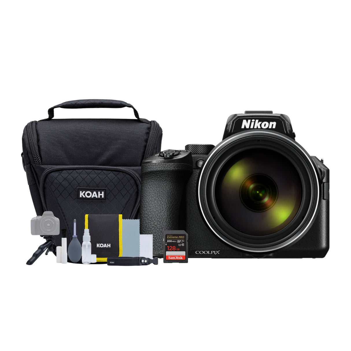 Nikon COOLPIX P950 Digital Camera (Black), Case, Accessories and 128GB SD Card