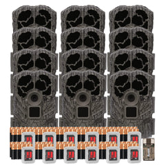 Stealth Cam Browtine 16MP Game Camera Bundle with Card Reader (12 Pack)