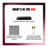 Sony BDP-S1700 Blu-ray Player with 1080p Full HD Playback (Black) Bundle