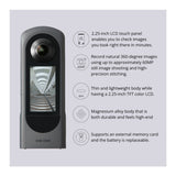 Ricoh Theta X 360-Degree Camera with Lens Cap TL-3 Bundle with Accessories