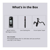 Ricoh Theta X 360-Degree Camera with Lens Cap TL-3 Bundle with Accessories