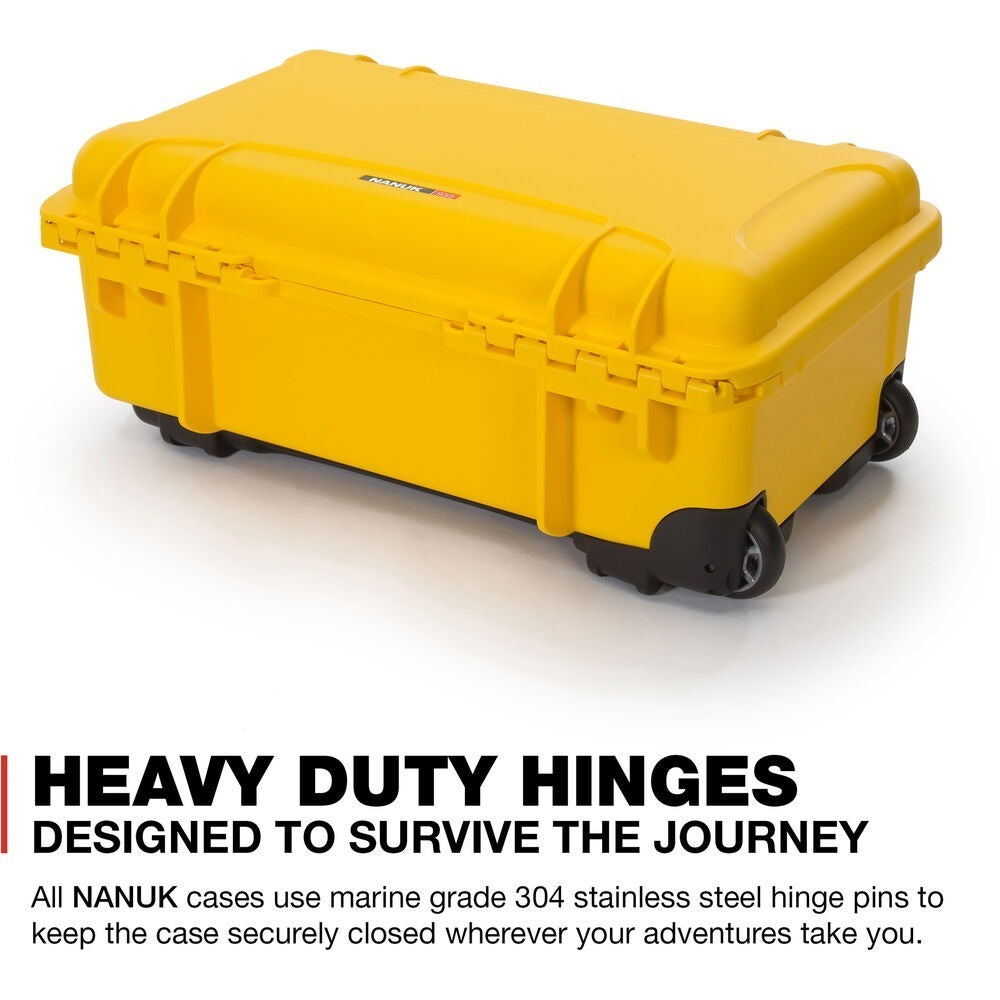 Nanuk 935 Waterproof Wheeled Hard Case with Padded Dividers (Yellow)