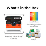 Polaroid Flip Instant Camera with Sonar Autofocus (White) and Accessories Bundle