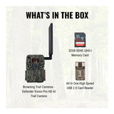 Browning Trail Cameras - Defender Wireless Vision Pro HD AI Trail Camera Bundle