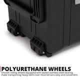 Koah Weatherproof 32 Inch Transport Roller Hard Case with Customizable Foam (Black)