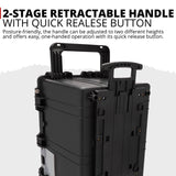 Koah Weatherproof 32 Inch Transport Roller Hard Case with Customizable Foam (Black)