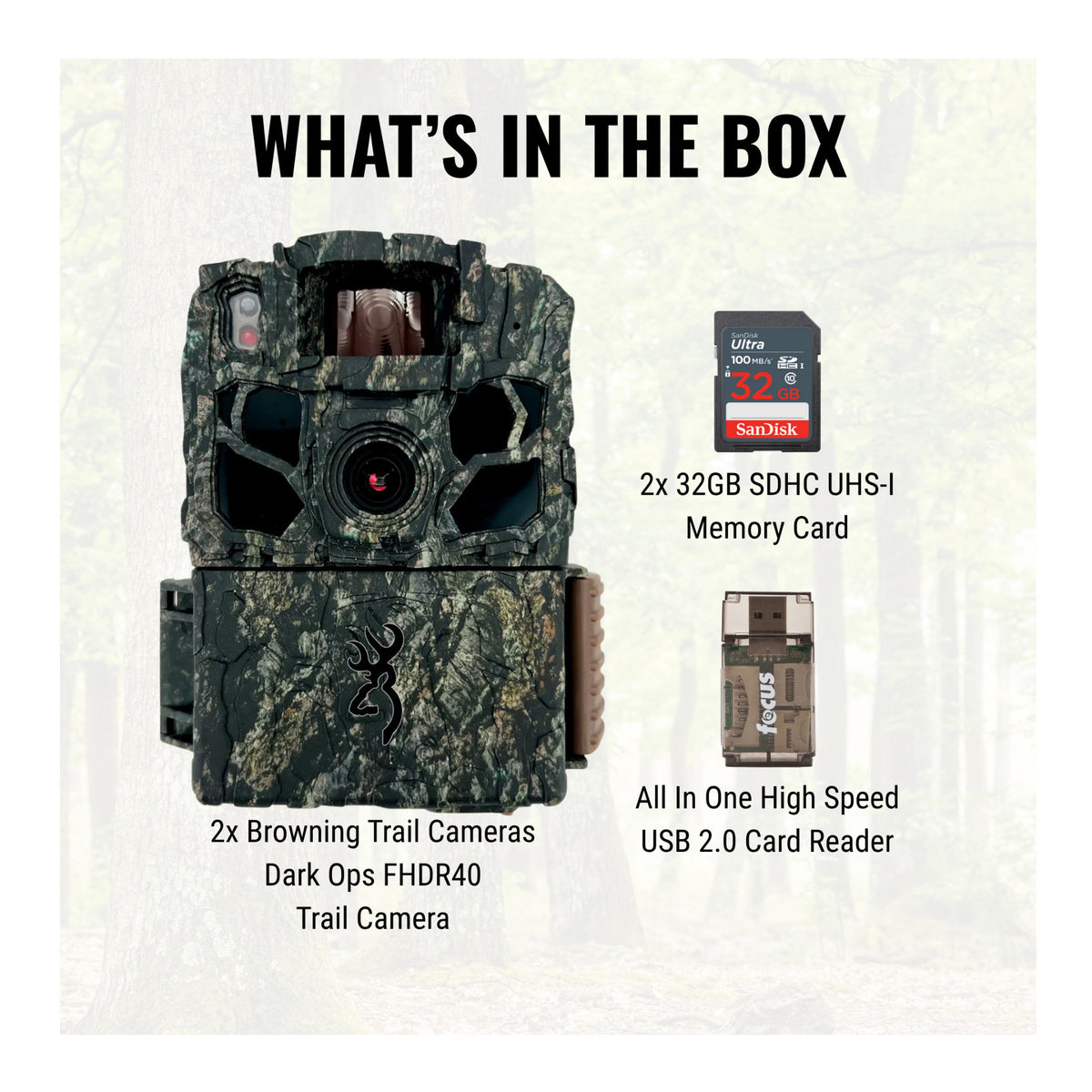 Browning Trail Cameras - Dark Ops FHDR 40MP Bundle (2-Pack)