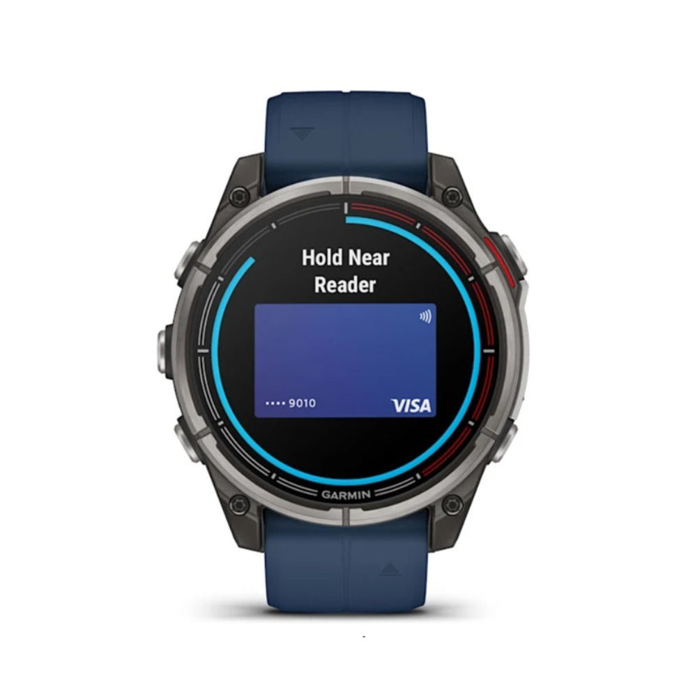 Garmin quatix 8 AMOLED Marine GPS 47mm Smartwatch (Titanium/Captain Blue)